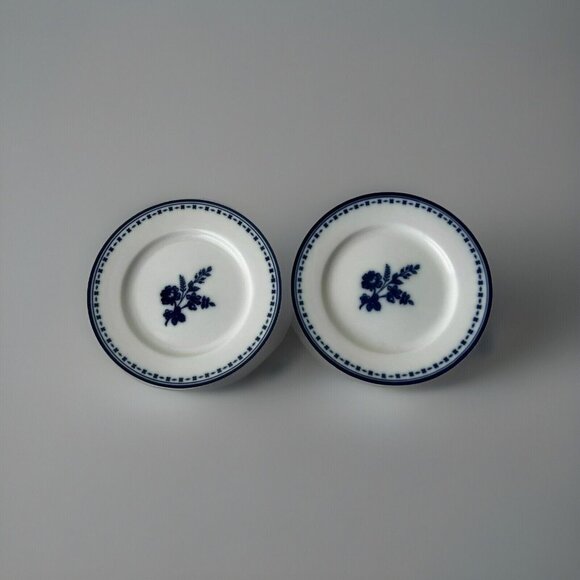 Williams Sonoma Flow Blue Pattern Dessert Salad Plates 7 5/8" Flowers Set of 2 - Picture 2 of 12